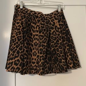 Leopard print mini skirt